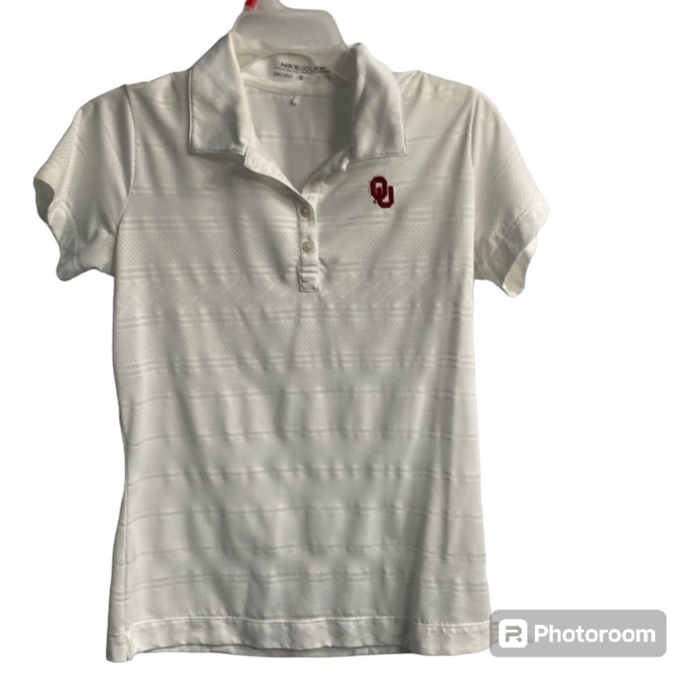 Nike Golf Oklahoma women’s white collared shirt in medium great condition